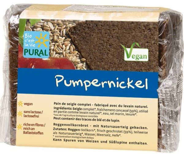 Μαύρο Ψωμί Σίκαλης Ολικής - Pumpernickel