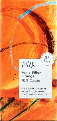 70% Κακάο Μαύρη Σοκολάτα με Πορτοκάλι BIO