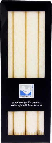 Κεριά Λευκά απο 100% Φυτική Στεατίνη