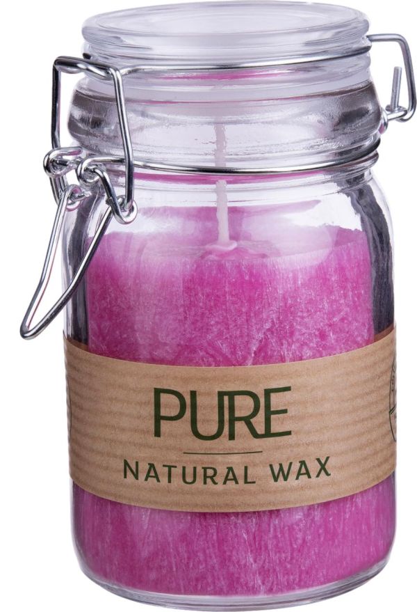 Κερί σε Γυάλινο Βάζο Ρόζ (12cm x 7cm)