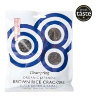 Brown Rice Crackers with Black Sesame & Tamari