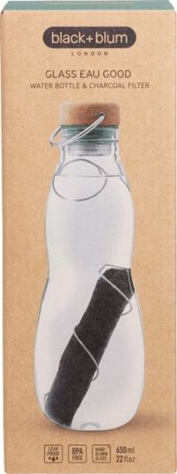 Γυάλινο Μπουκάλι νερού & Φίλτρο Άνθρακα (650 ml)