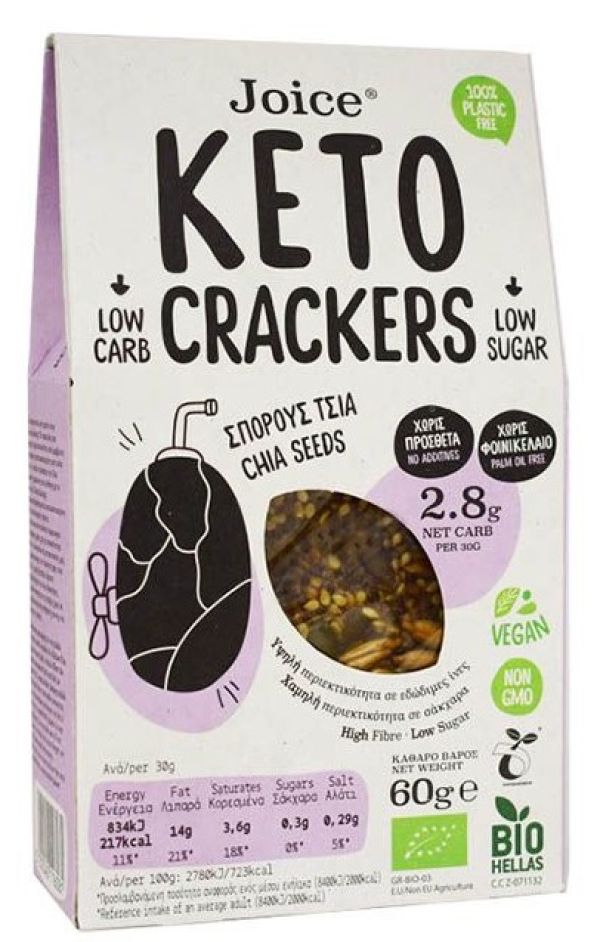 Σνακς με Σπόρους Τσία – Low Carb ΒΙΟ