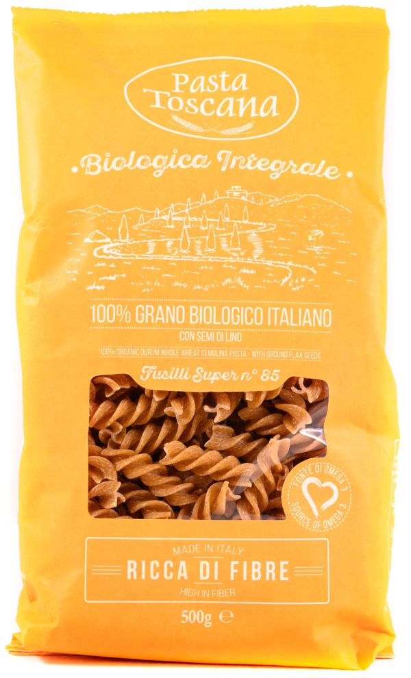 Organic Whole Wheat Fusilli with Omega-3 Fatty Acids