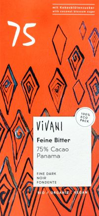 Fine Dark 75% Κακάο Μαύρη Σοκολάτα & Ζάχαρη Καρύδας BIO