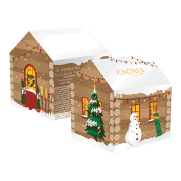 Χριστουγγενιάτικο Σπίτι Κουτί με Σοκολατάκια